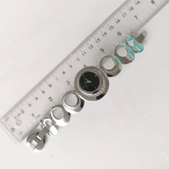 SOLD Ladies Silver Tone Seksy Sekonda Black Face Crystal  Dial Watch - Picture 13 of 14